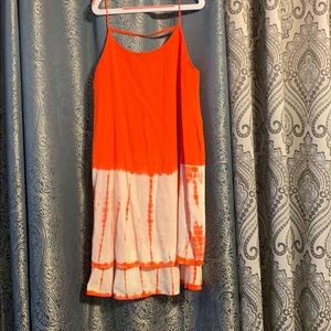 Orange Tie-dye dress